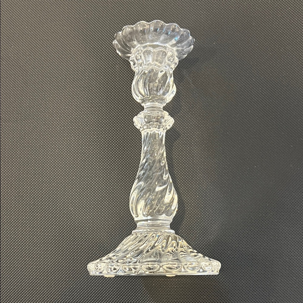 Baccarat Bambous Swirl Crystal Candlestick
